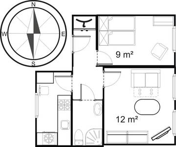 Фото номера Апартаменты с 1 спальней - улица Warzywnicza 10E Апартаменты Grand-Tourist River Side Apartments г. Гданьск 31