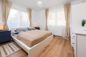 Фото номера Апартаменты с 2 спальнями с видом на сад (6 взрослых) Апартаменты Apartamenty Apartinfo - Blue Side Family г. Гданьск 12