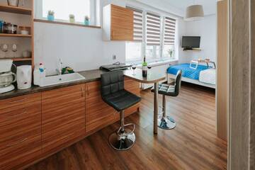 Фото номера Номер-студио (для 1–2 взрослых) - Za murami 19а Апартаменты Littleheaven Apartments г. Гданьск 4