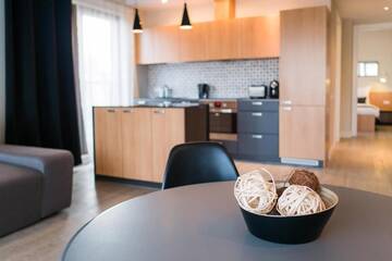 Фото номера Апартаменты Делюкс с 1 спальней и балконом (парковка) Апартаменты Apartamenty Apartinfo Waterlane г. Гданьск 3
