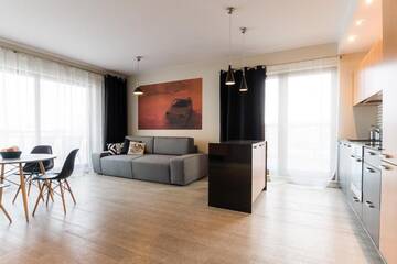 Фото номера Апартаменты Делюкс с 1 спальней и балконом (парковка) Апартаменты Apartamenty Apartinfo Waterlane г. Гданьск 6