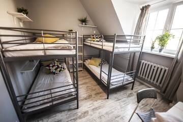 Фото номера Четырехместный номер с общей ванной комнатой Хостелы Bi-Pi Hostel г. Гданьск 8