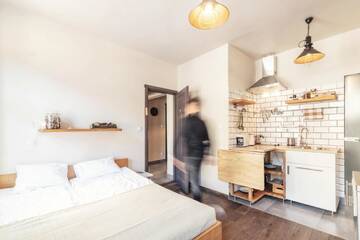 Фото номера Номер-студио с видом на город (2 взрослых) Апартаменты Apartament Gdański Gród г. Гданьск 4