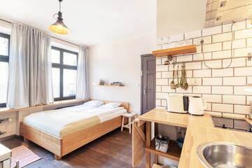 Фото номера Номер-студио с видом на город (2 взрослых) Апартаменты Apartament Gdański Gród г. Гданьск 6