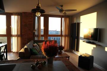 Фото номера Апартаменты Brick Loft с 3 спальнями и 2 ванными комнатами Апартаменты Stay Win Riverfront Lofts г. Гданьск 35