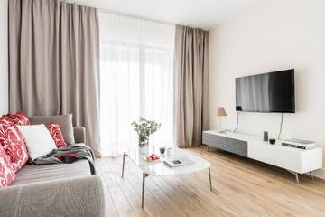 Фото номера Luxury Two-Bedroom Apartment with Balcony and River View 4/19 Апартаменты Old Town - River Point by Welcome Apartment г. Гданьск 13