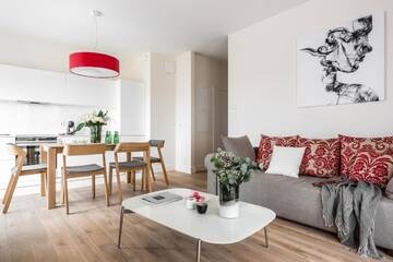 Фото номера Luxury Two-Bedroom Apartment with Balcony and River View 4/19 Апартаменты Old Town - River Point by Welcome Apartment г. Гданьск 10