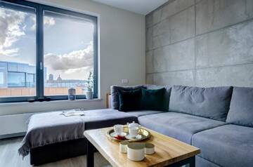 Фото номера One-Bedroom Penthouse Apartment with Balcony and River and City View  6/35 Апартаменты Old Town - River Point by Welcome Apartment г. Гданьск 5