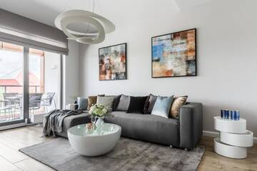 Фото номера Luxury One-Bedroom Apartment with balcony,  River and City View 2/26 Апартаменты Old Town - River Point by Welcome Apartment г. Гданьск 5