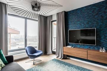 Фото номера Luxury One-Bedroom Apartment with Balcony and River View 2/34 Апартаменты Old Town - River Point by Welcome Apartment г. Гданьск 11