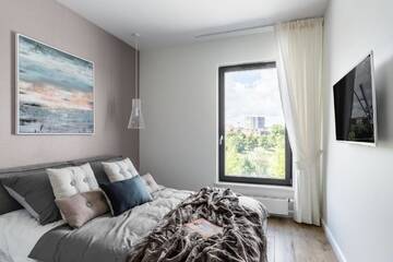 Фото номера Luxury One-Bedroom Apartment with balcony,  River and City View 2/26 Апартаменты Old Town - River Point by Welcome Apartment г. Гданьск 4