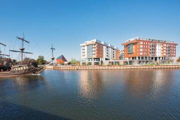 Фото номера Deluxe One-Bedroom Apartment with Balcony and River View 6/31 Апартаменты Old Town - River Point by Welcome Apartment г. Гданьск 4