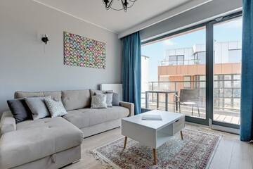 Фото номера Deluxe One-Bedroom Apartment with Balcony and River View 6/31 Апартаменты Old Town - River Point by Welcome Apartment г. Гданьск 7