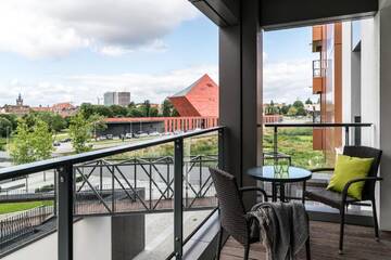 Фото номера One-Bedroom Apartment with Balcony and River View 6/16 Апартаменты Old Town - River Point by Welcome Apartment г. Гданьск 11