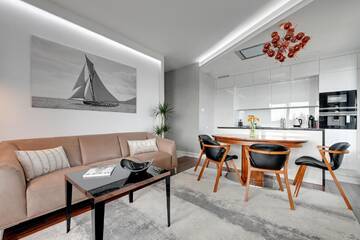 Фото номера Улучшенные апартаменты с видом на реку Апартаменты Blue Mandarin Riverside г. Гданьск 3