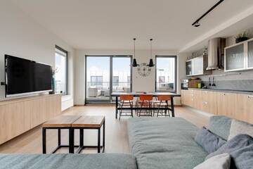 Фото номера Апартаменты в пентхаусе Апартаменты Blue Mandarin Riverside г. Гданьск 5