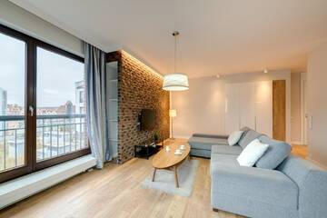 Фото номера One-Bedroom Apartment with River View and Balcony (4 Adults) Апартаменты Dom &amp; House - Apartments Old Town Szafarnia г. Гданьск 10