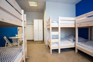 Фото номера Шестиместный номер с ванной комнатой Хостелы Moon Hostel г. Гданьск 4