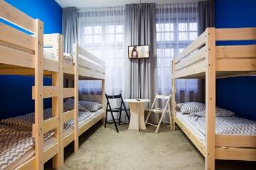 Фото номера Шестиместный номер с общей ванной комнатой Хостелы Moon Hostel г. Гданьск 4