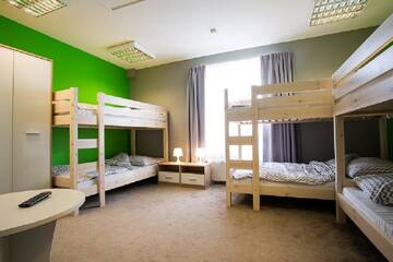 Фото номера Шестиместный номер с ванной комнатой Хостелы Moon Hostel г. Гданьск 2