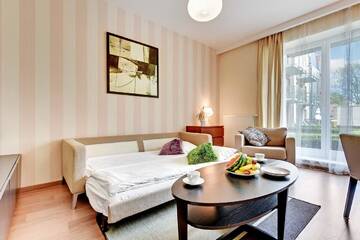 Фото номера Апартаменты с 1 спальней, вид на сад Апартаменты Apartamenty Szeroka - Old Town Holidays Home г. Гданьск 3