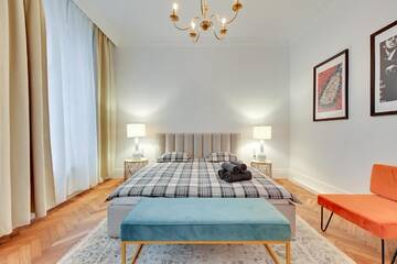 Фото номера Улучшенные апартаменты с 3 спальнями - 16, Łąkowa Street Апартаменты Blue Mandarin Old Town г. Гданьск 10