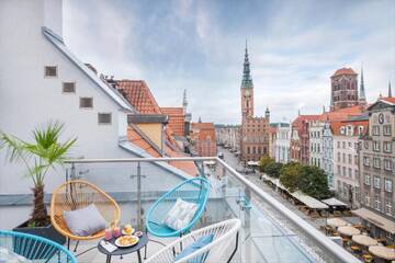 Фото номера Полулюкс с балконом и видом на Старый город Отель Radisson Blu Hotel, Gdańsk г. Гданьск 3